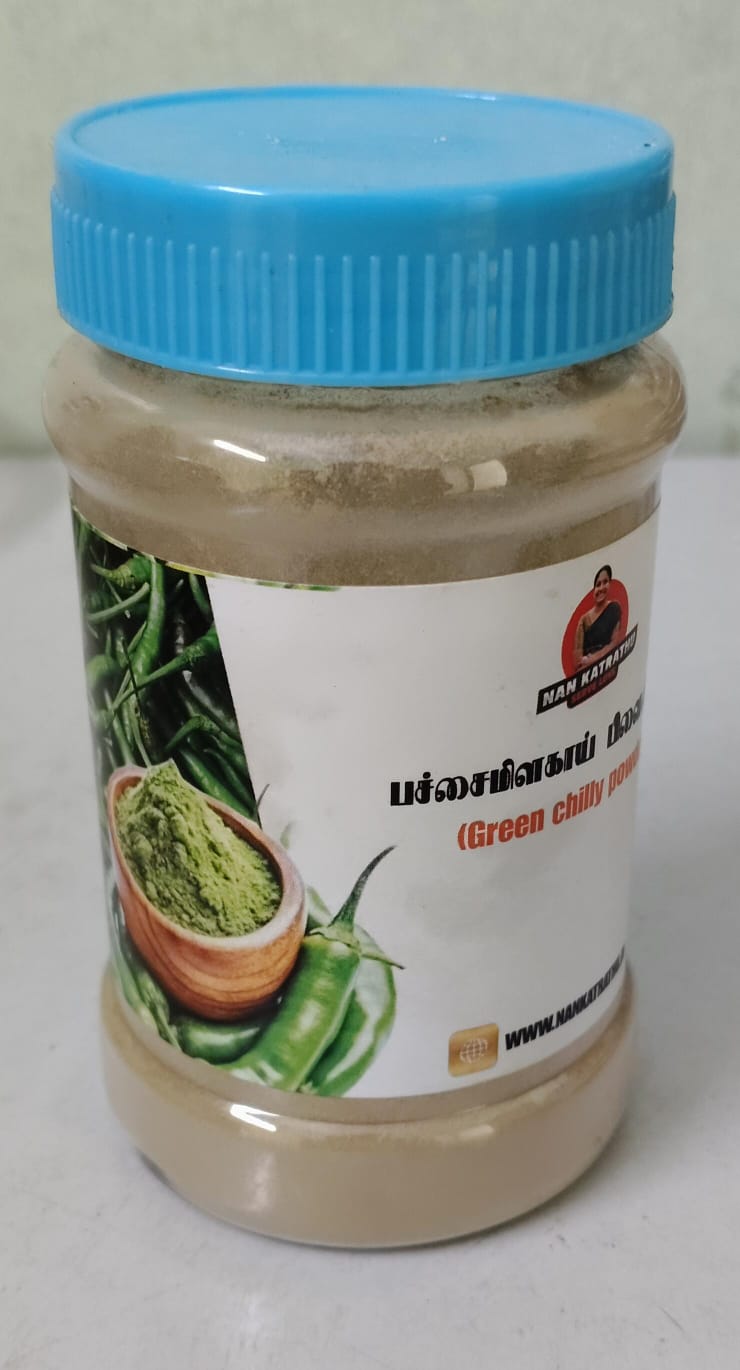 Pure Green Chilli Powder – Pachai Milagai Plain Podi (100g) - 99 Rs