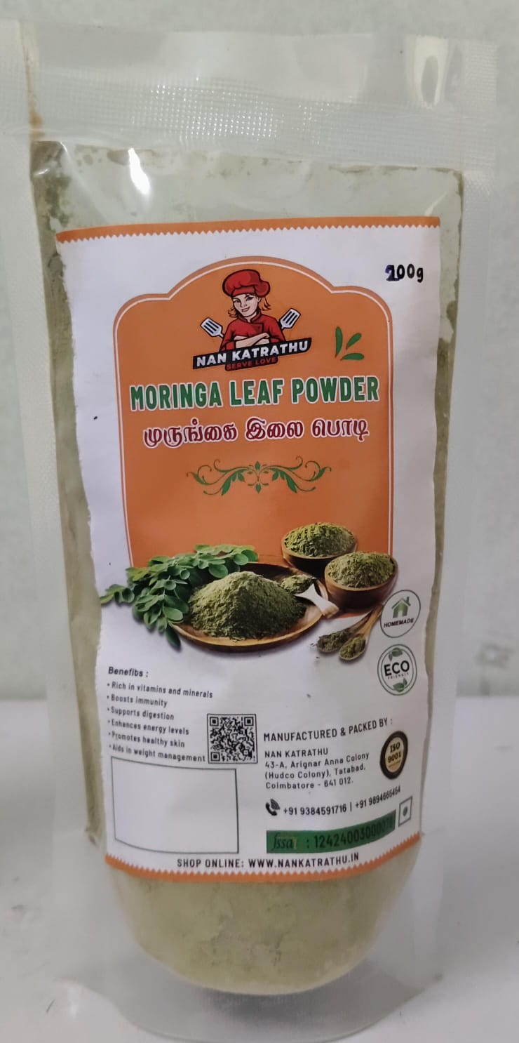 Murungai Leaf Powder – Organic Drumstick Leaf / Moringa Powder (200g) - 99rs