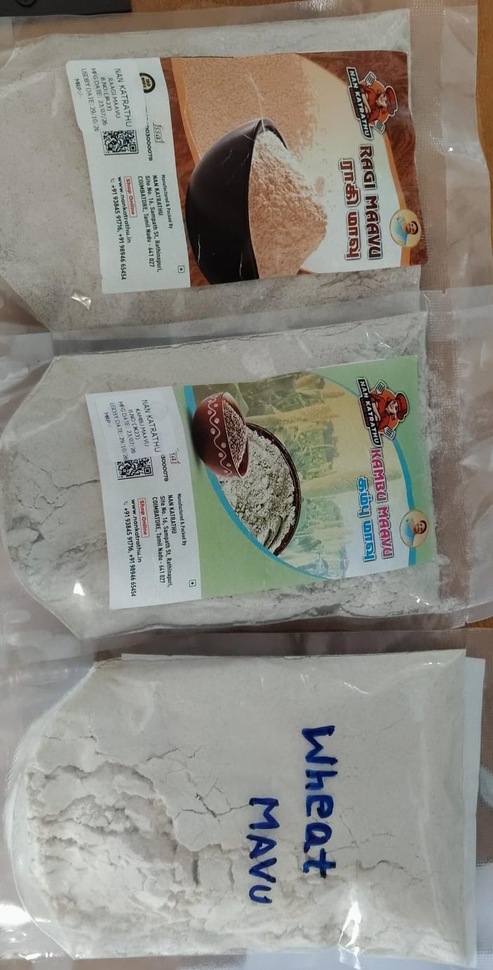 3-in-1 Healthy Atta Combo – Wheat, Ragi & Pearl Millet Flour (750g)